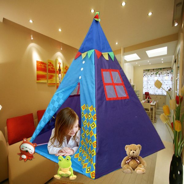 Tienda de campaña tipi para niños - Casita de juegos plegable para interiores