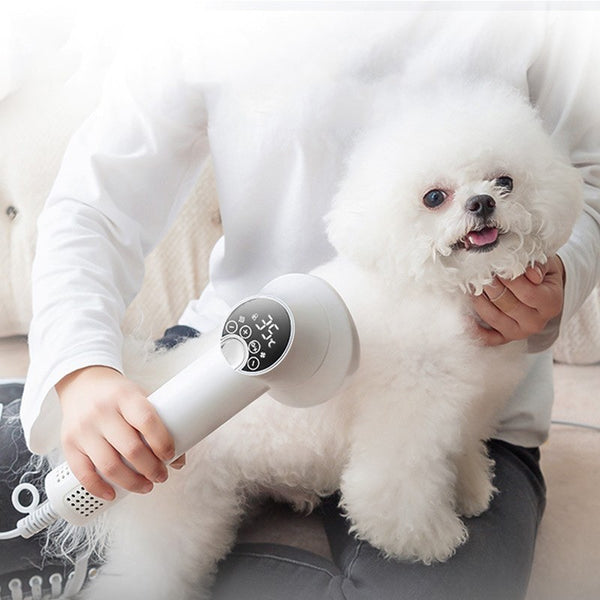Secador de pelo inteligente para mascotas - Herramienta de aseo silenciosa para secar y peinar