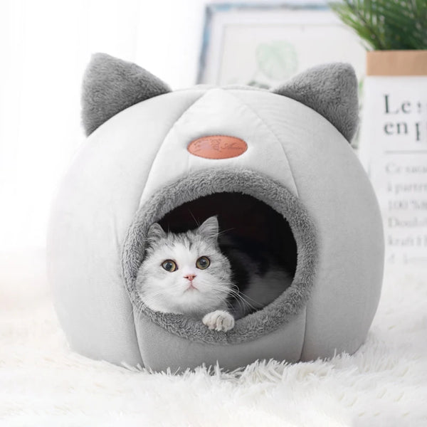 Cama tipo dona para mascotas – Peluche para sueño profundo