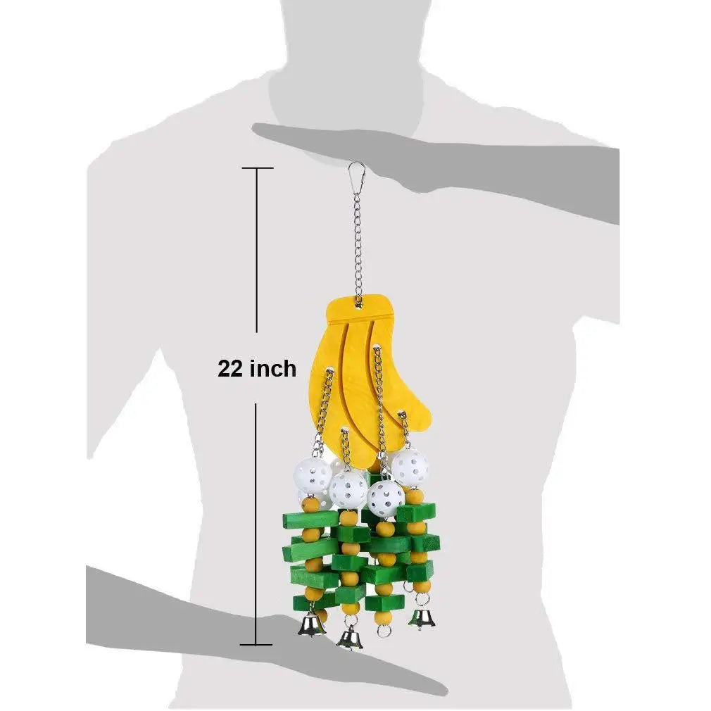 Set de juguetes de madera para masticar loros