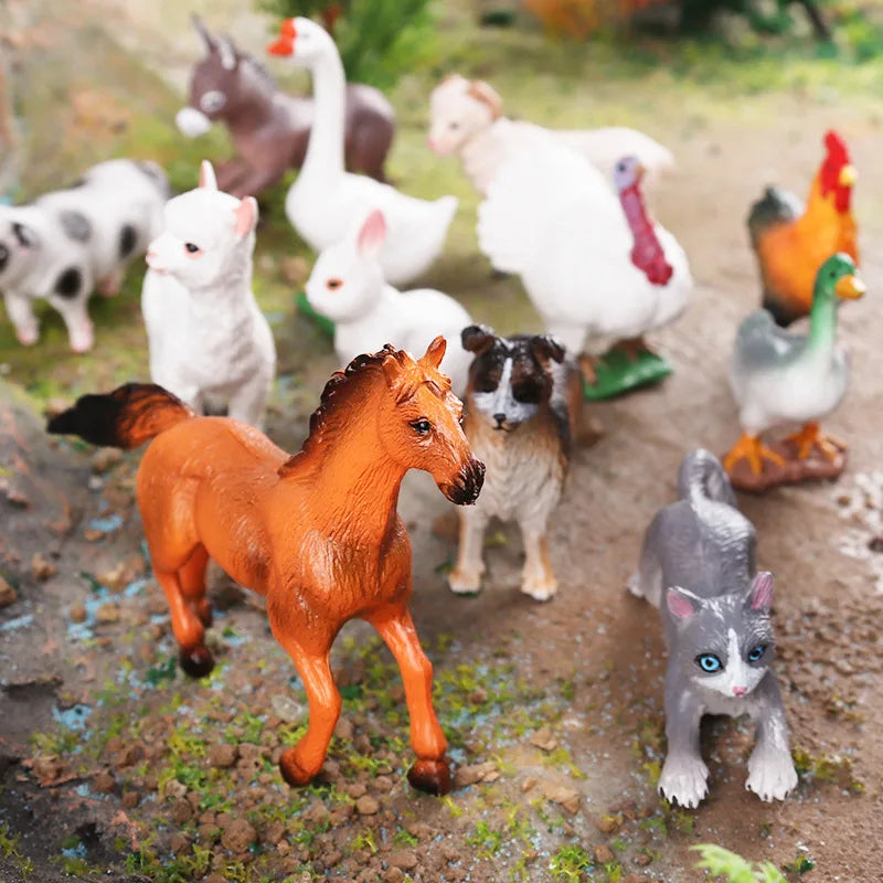 Farm Animal Figurines – 12 Piece Set
