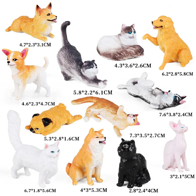Figuras de animales de granja: set de 12 piezas