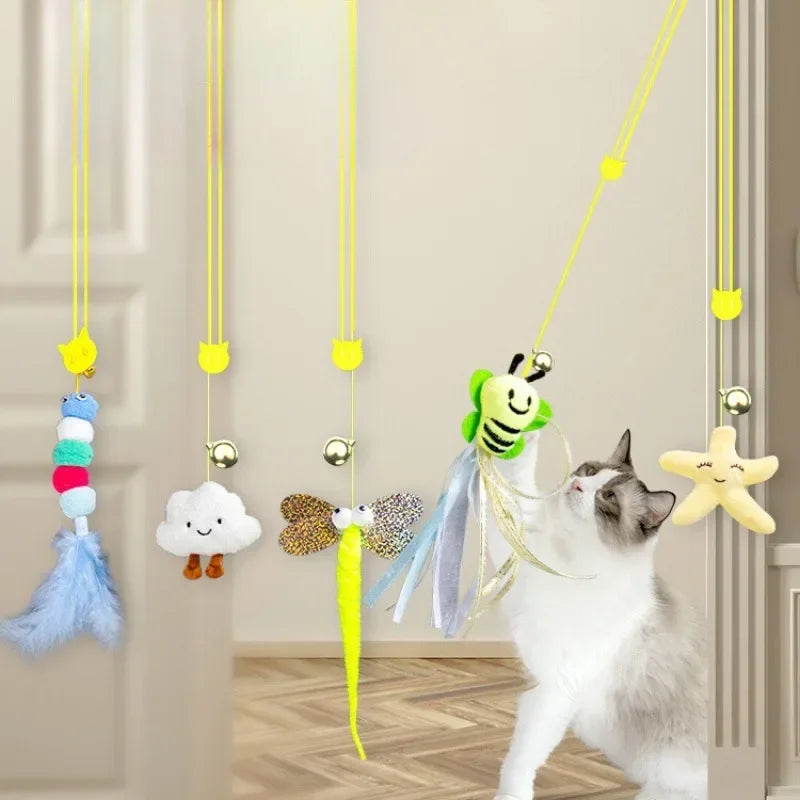 Electric hanging door cat teaser toy