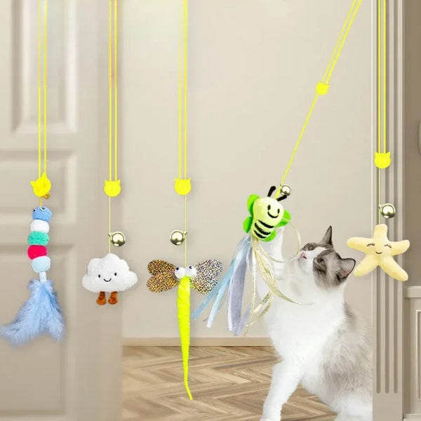 Juguete colgante eléctrico para gatos: juguete interactivo de autoentretenimiento