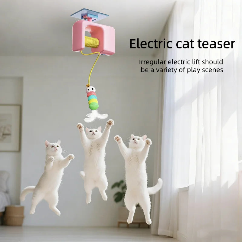 Hanging door mouse cat toy