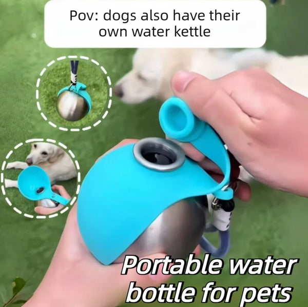 2-in-1 Portable Dog Water Bottle & Food Cup