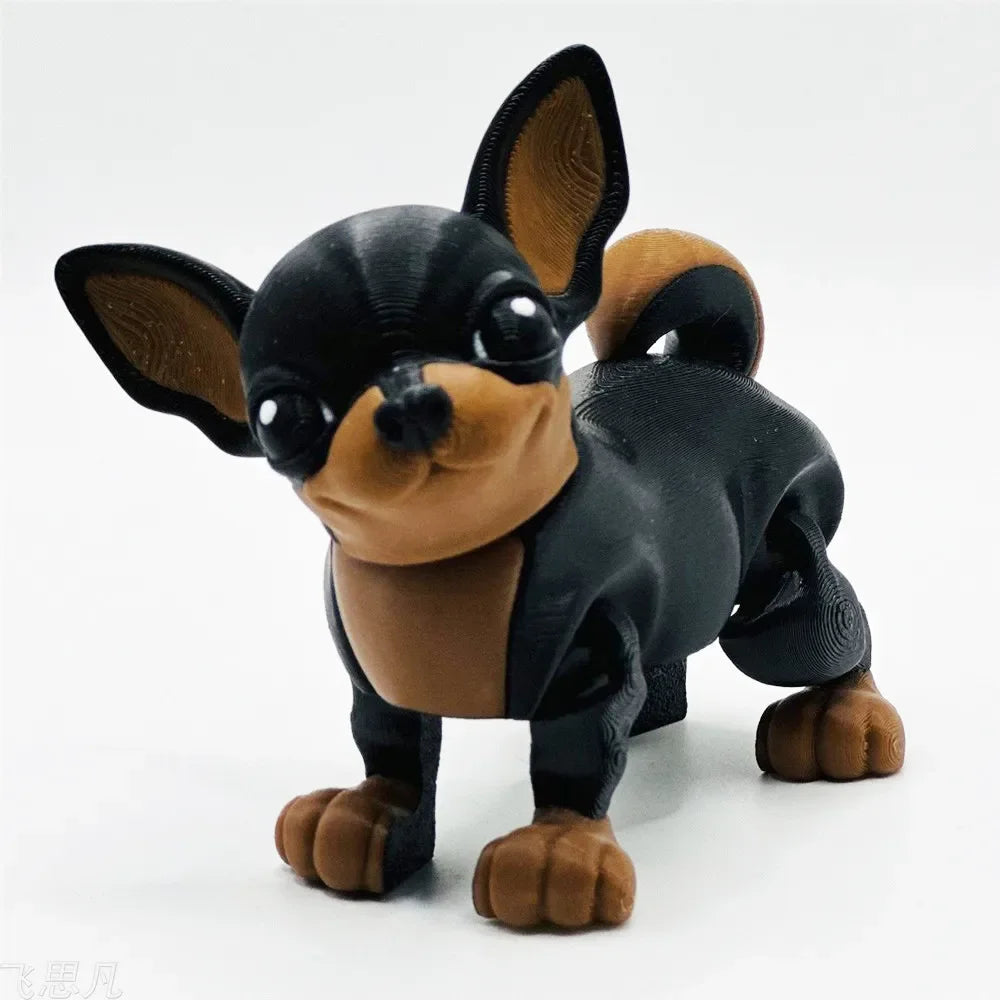 Figuras de animales articulados: modelos impresos en 3D de zorros, perros y más