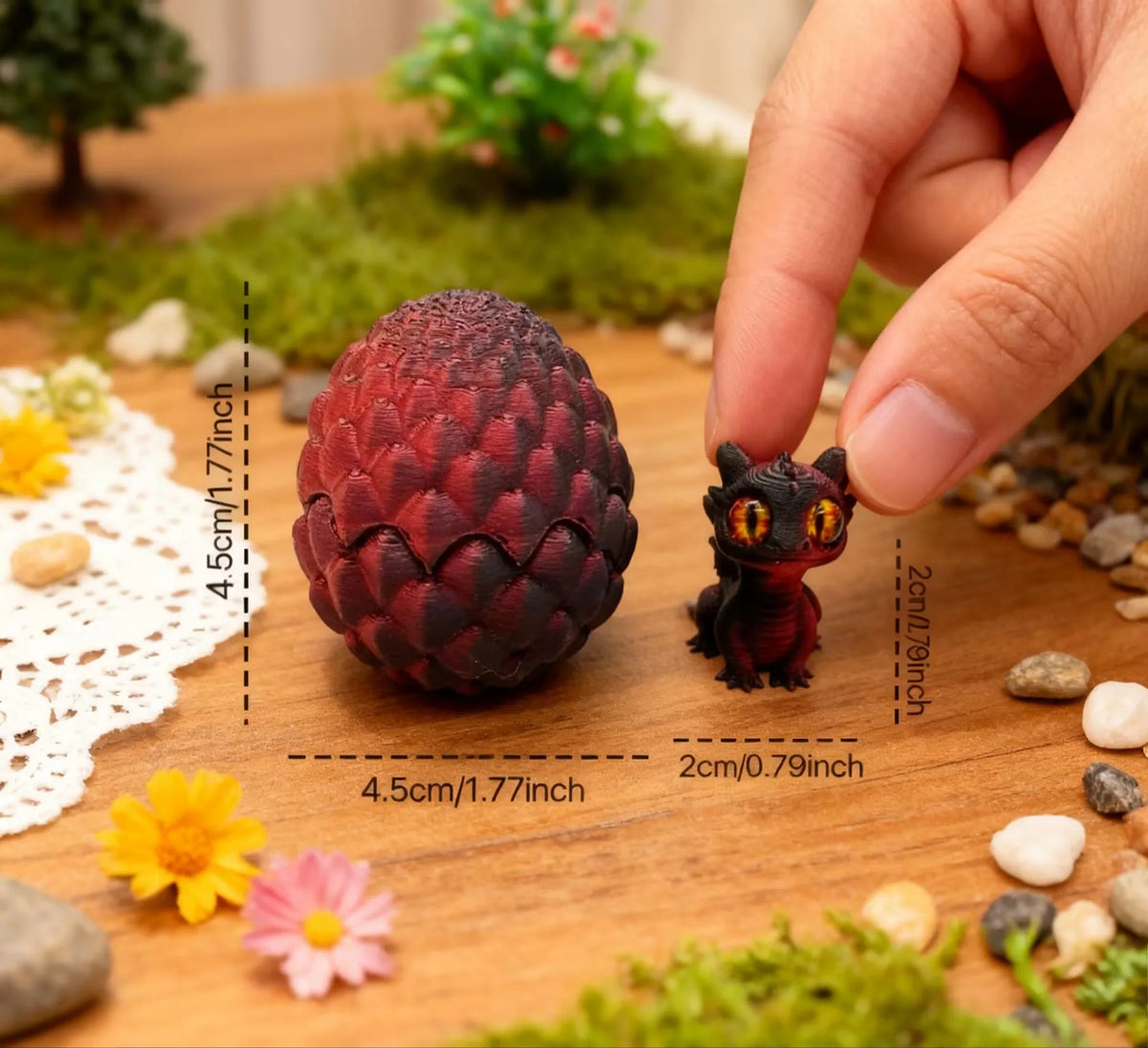 Huevo de dragón con degradado de cristal: juguete sorpresa impreso en 3D