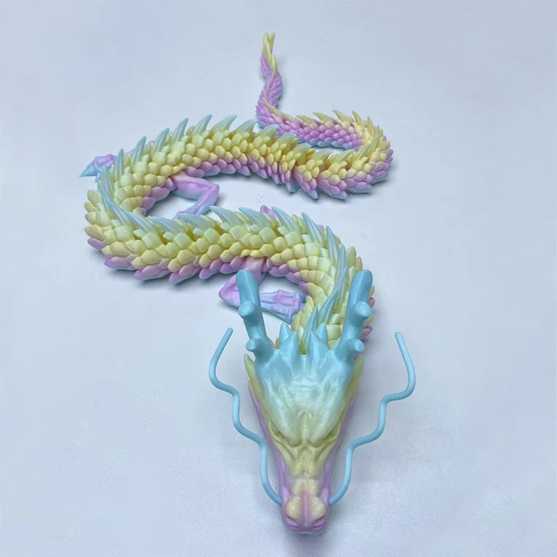 Dragón gigante flexible y articulable – Figura de exhibición articulada de 24 pulgadas