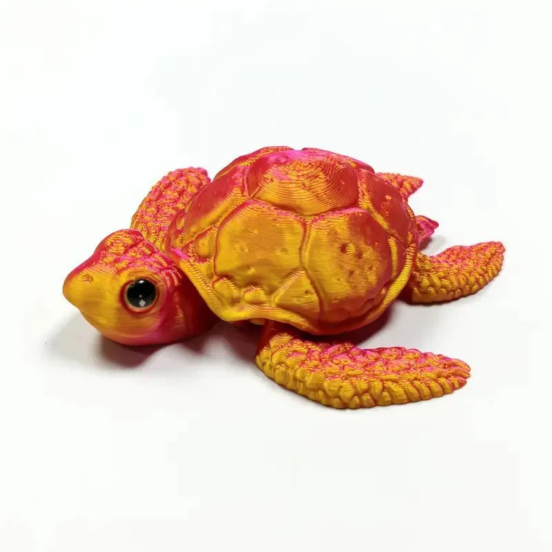 Figura de tortuga marina articulada – Juguete antiestrés impreso en 3D