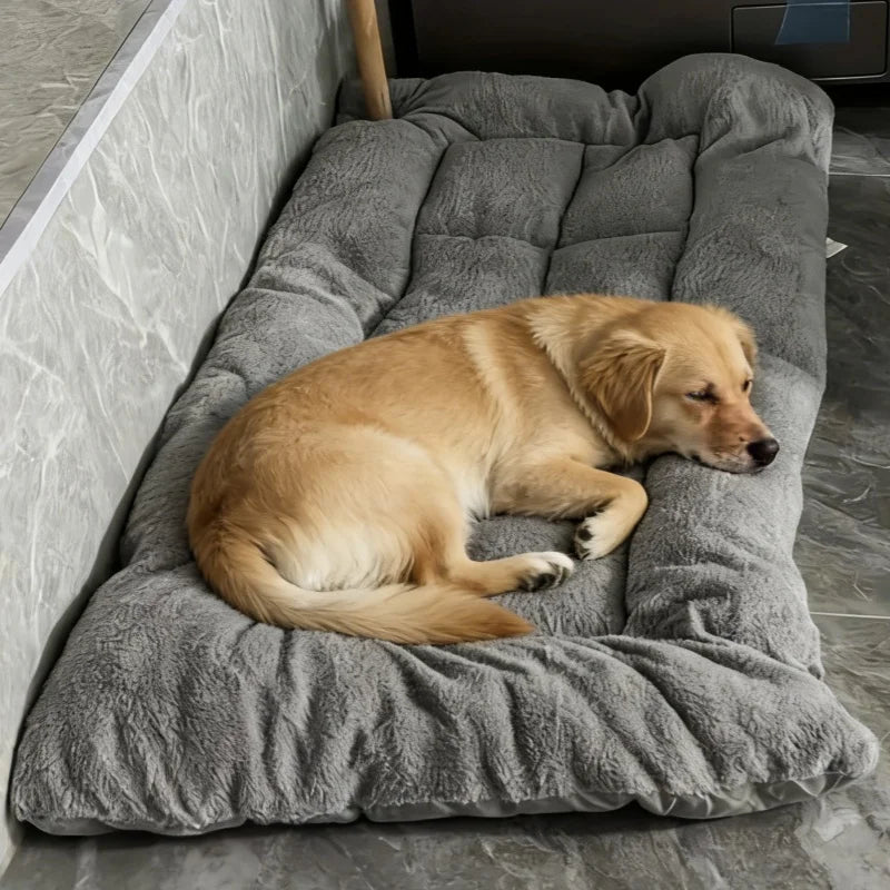 Sofá cama calmante de felpa para perros: extra grueso y lavable