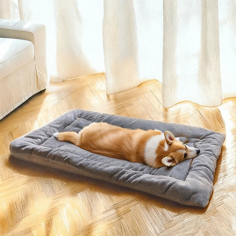 Sofá cama calmante de felpa para perros: extra grueso y lavable