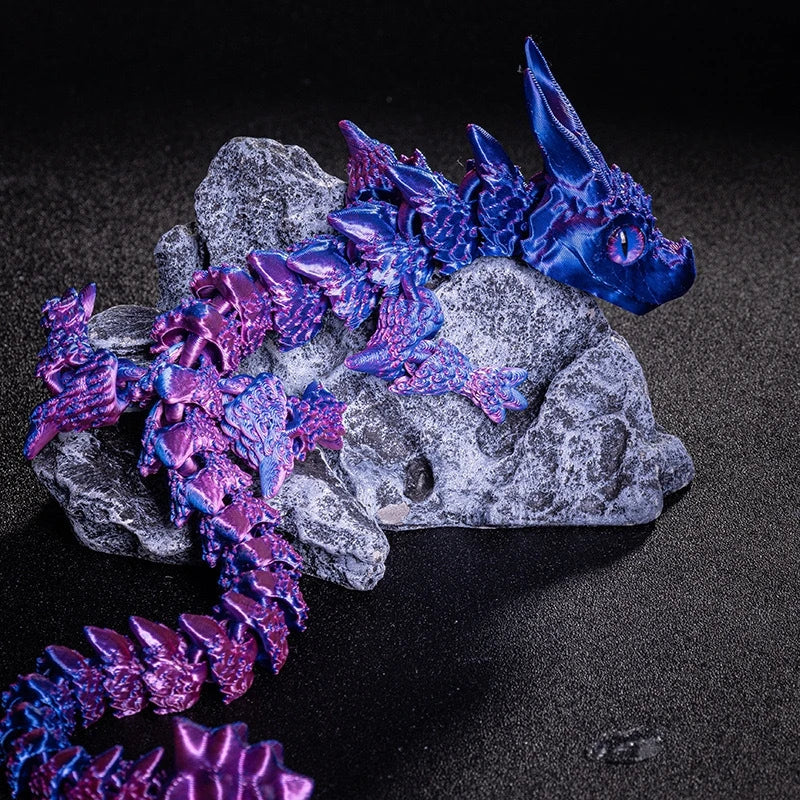 Radiant Crystal Dragon – Articulated 3D Printed Figure
