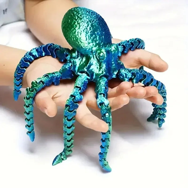 Pulpo articulado: juguete antiestrés flexible impreso en 3D