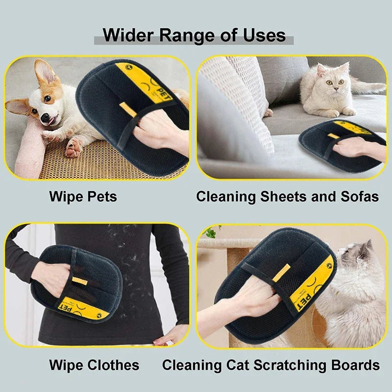 Pet Hair Remover Gloves – Grooming & De-Shedding