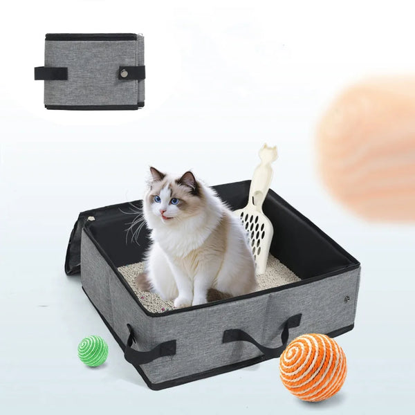 Arenero portátil plegable para gatos – Tamaño de viaje