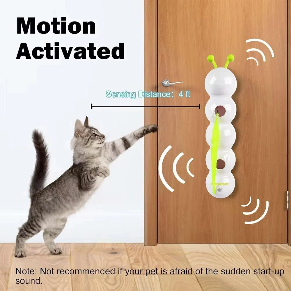 Juguete para gatos con forma de oruga con sensor de movimiento