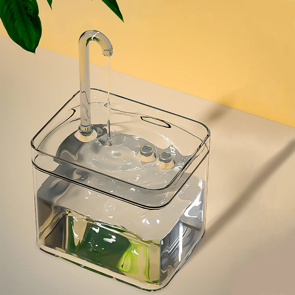 Fuente de agua para gatos con filtrado automático – Bomba silenciosa