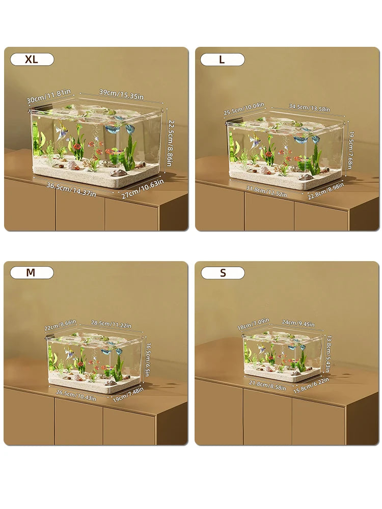 Mini acuario de escritorio – Kit de inicio para peces Betta