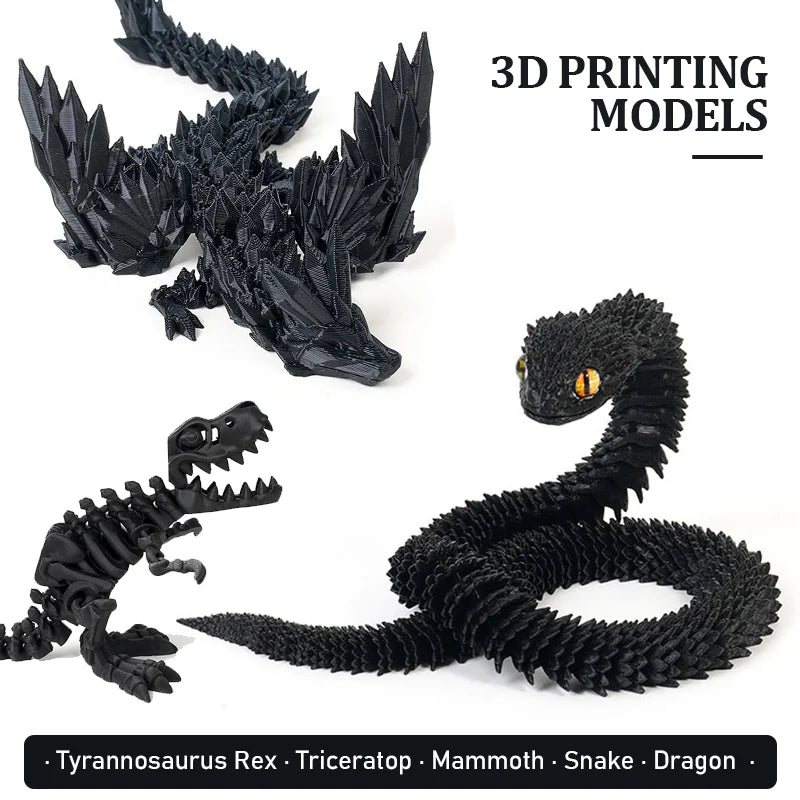 Tiranosaurio rex realista: modelo de dinosaurio articulado impreso en 3D