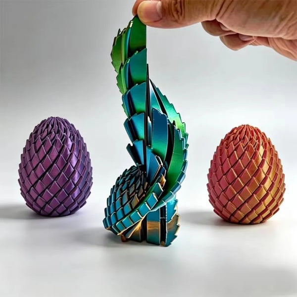 Huevo de dragón retorcido: juguete antiestrés espiral impreso en 3D