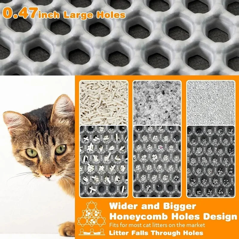 Tapete de alta resistencia para atrapar arena de gato, impermeable