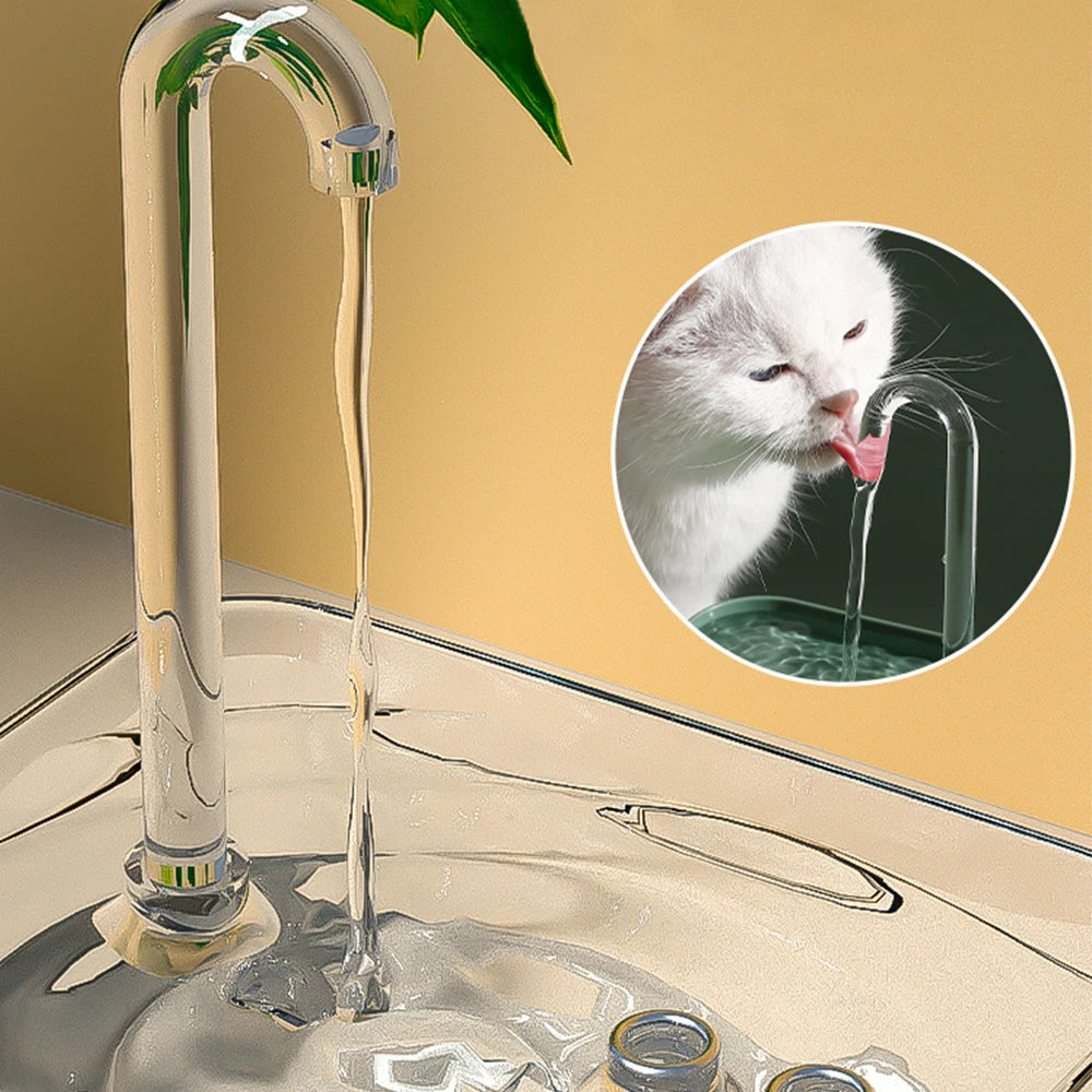 Fuente de agua para gatos con filtrado automático – Bomba silenciosa