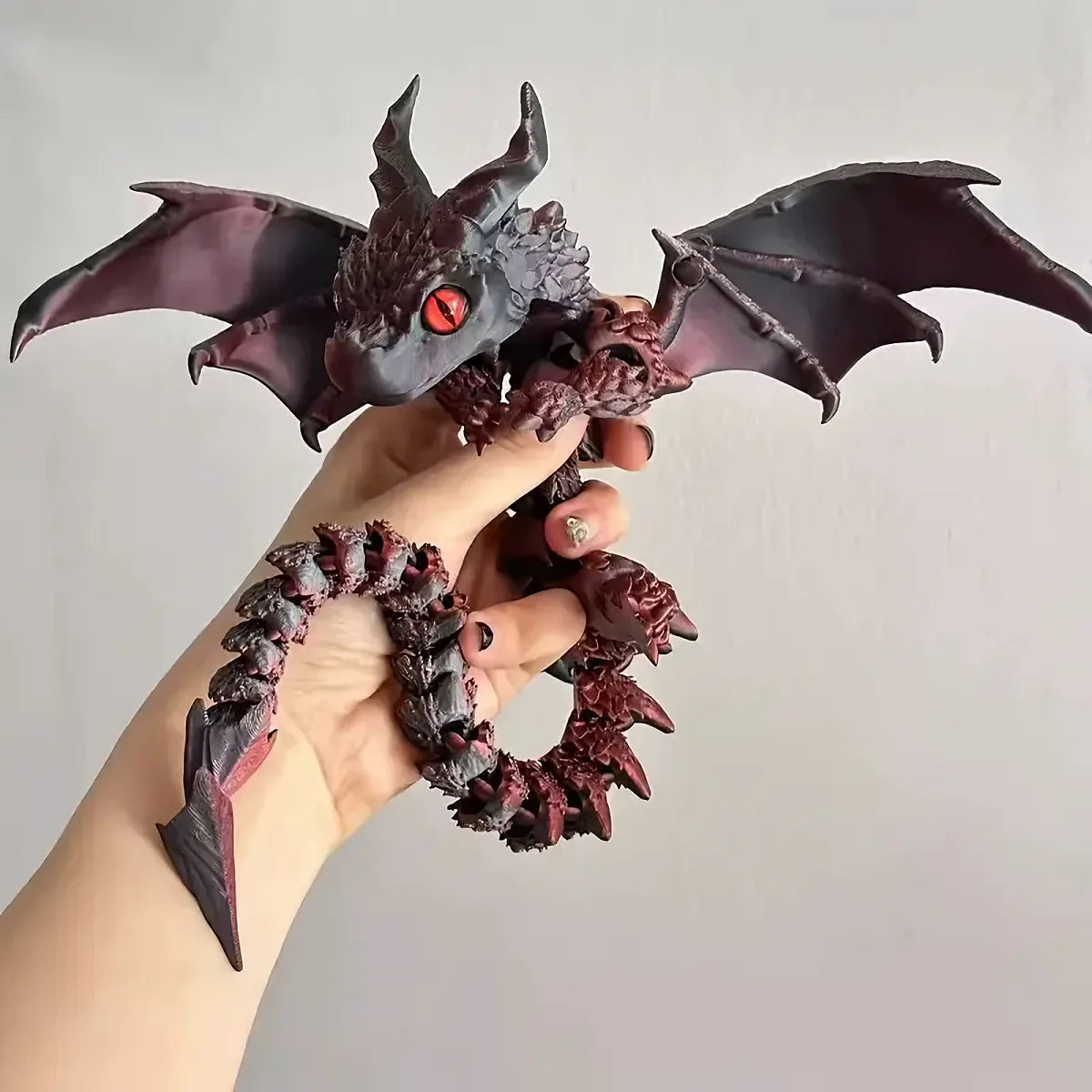 Figura de dragón alado: juguete inquieto articulado impreso en 3D