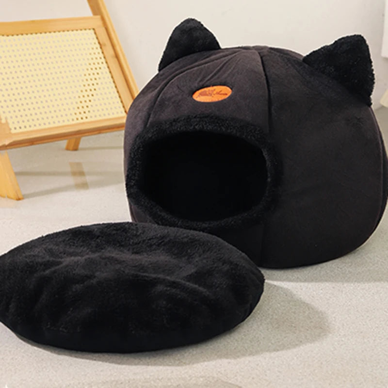 Cama tipo dona para mascotas – Peluche para sueño profundo