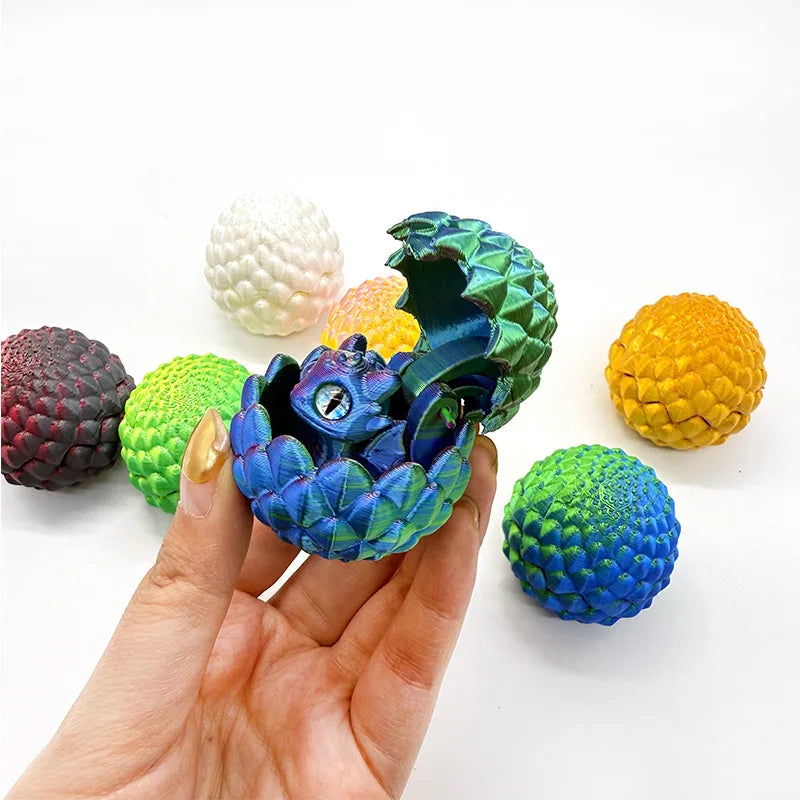 Huevo de dragón con degradado de cristal: juguete sorpresa impreso en 3D