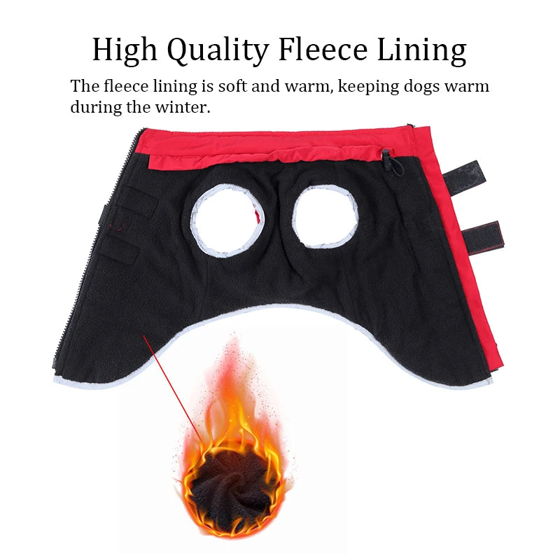 Abrigo de invierno para perro, impermeable y con forro polar