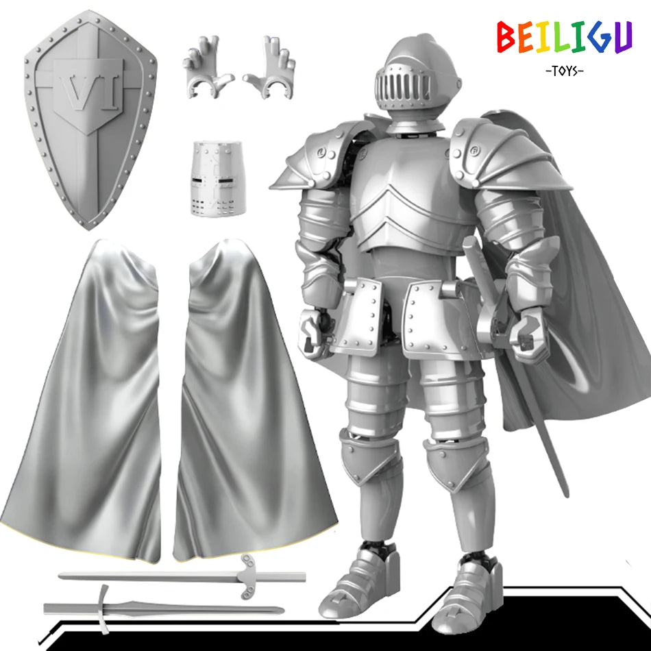 Figura de acción de caballero medieval: guerrero articulado multiarticulación