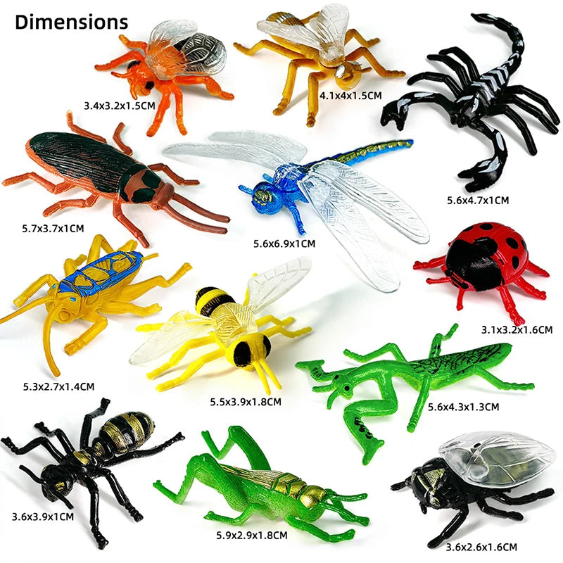 Wild Insect Figure Set – 12 Realistic Bug Models