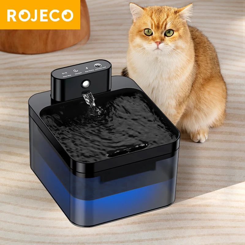 Cordless smart cat water fountain with sensor