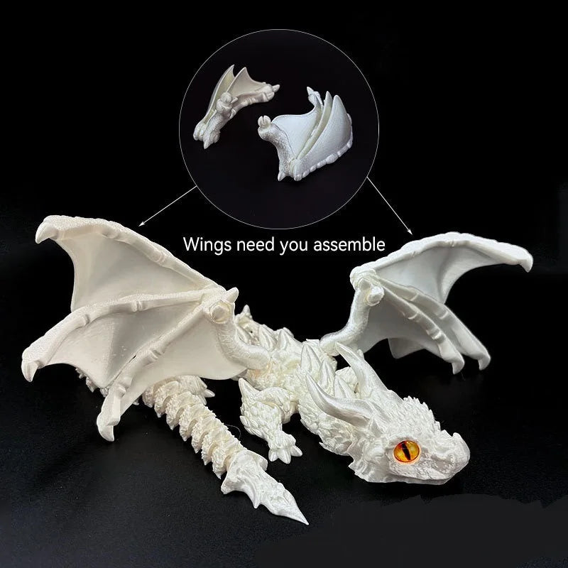 Figura de dragón alado: juguete inquieto articulado impreso en 3D