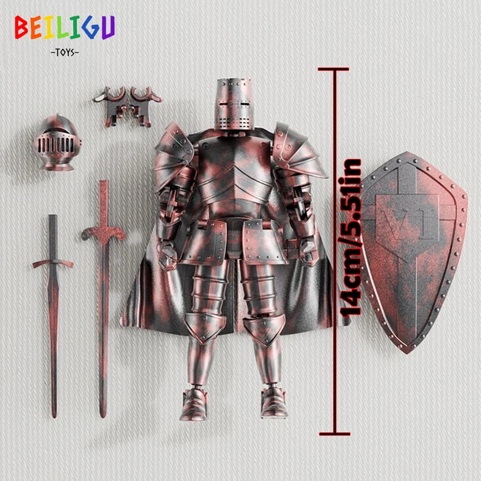 Figura de acción de caballero medieval: guerrero articulado multiarticulación