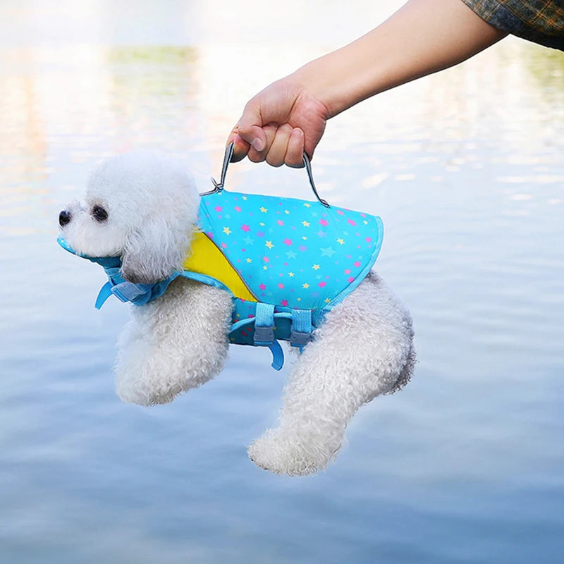 Chaleco salvavidas para perros con asa de rescate – Chaleco flotador de alta visibilidad