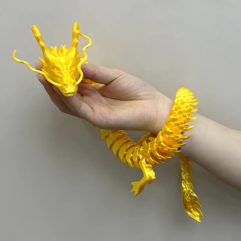 Dragón gigante flexible y articulable – Figura de exhibición articulada de 24 pulgadas