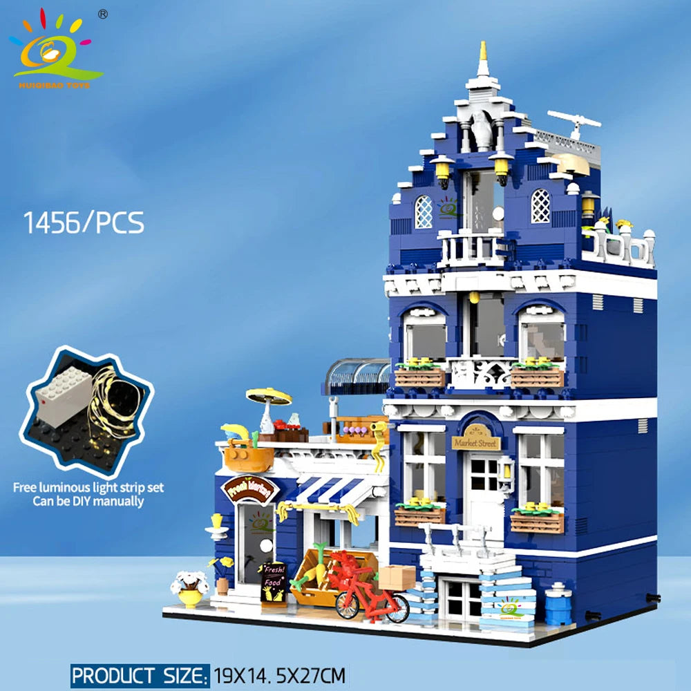 Blue Canal House building block set