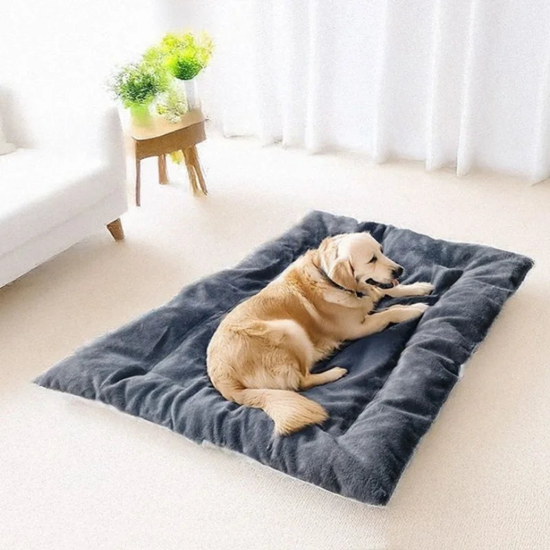 Sofá cama calmante de felpa para perros: extra grueso y lavable