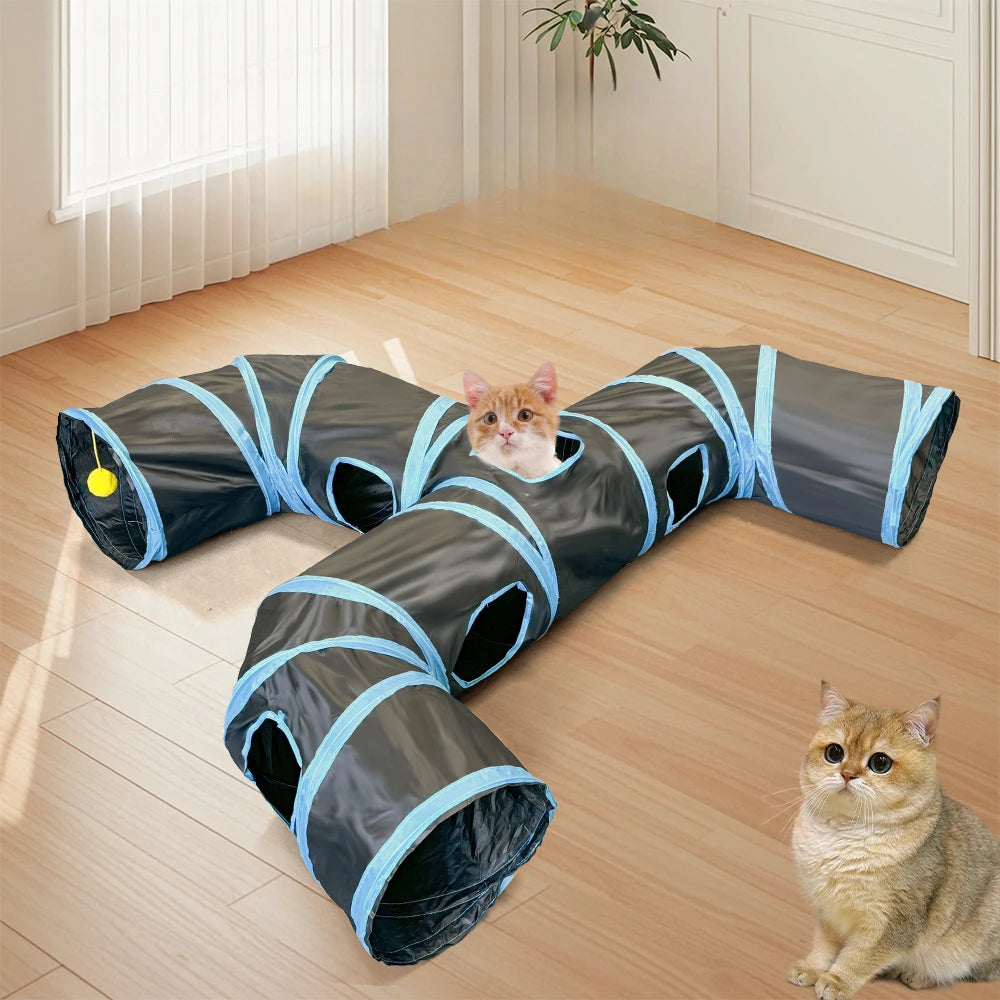 Túnel de juego plegable para gatos de 3 vías