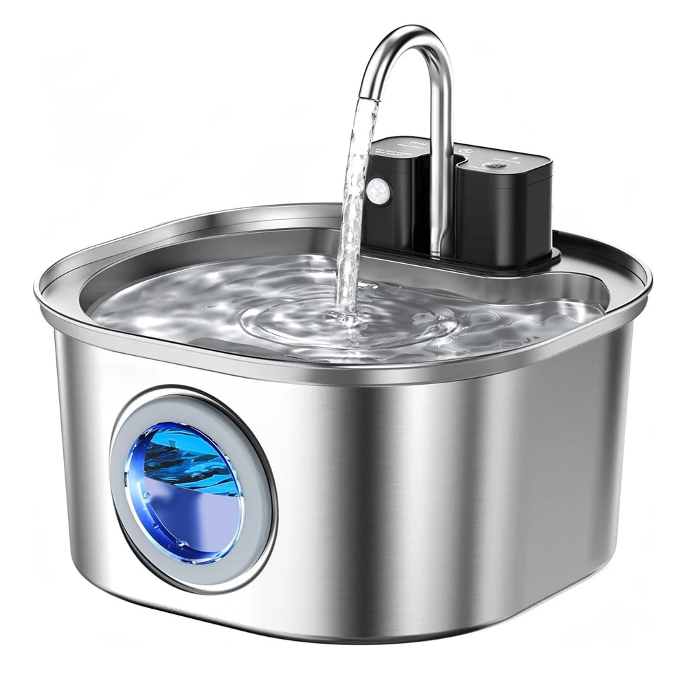 Wireless stainless steel cat water fountain 3L