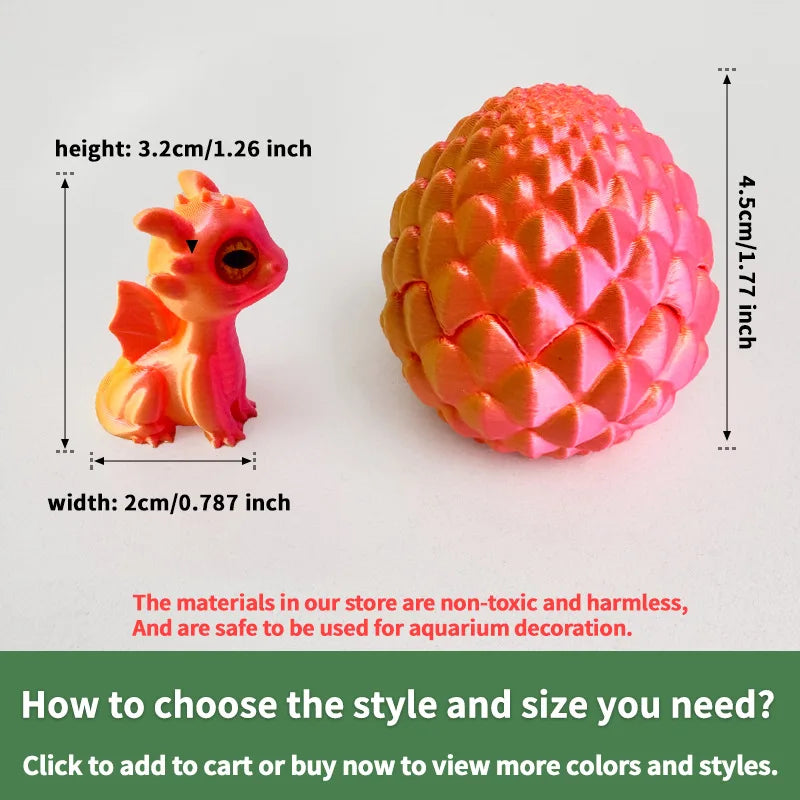 Mini Dragon Egg – Cute Surprise 3D Printed Dragon