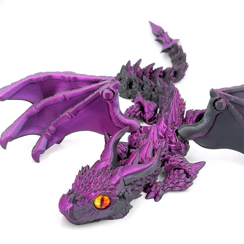 Winged Dragon Figurine – Articulated 3D Printed Fidget Toy