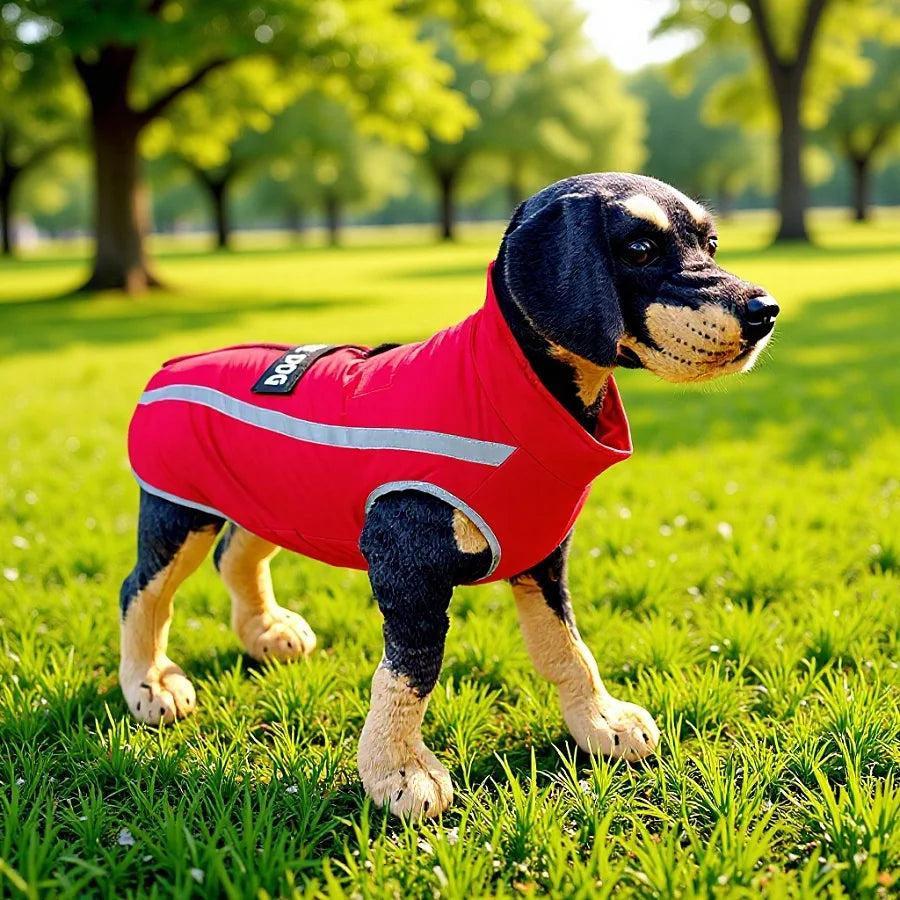 Abrigo de invierno para perro, impermeable y con forro polar