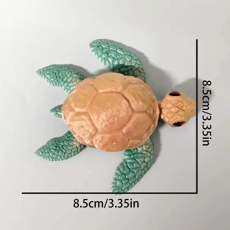 Figura de tortuga marina articulada – Juguete antiestrés impreso en 3D