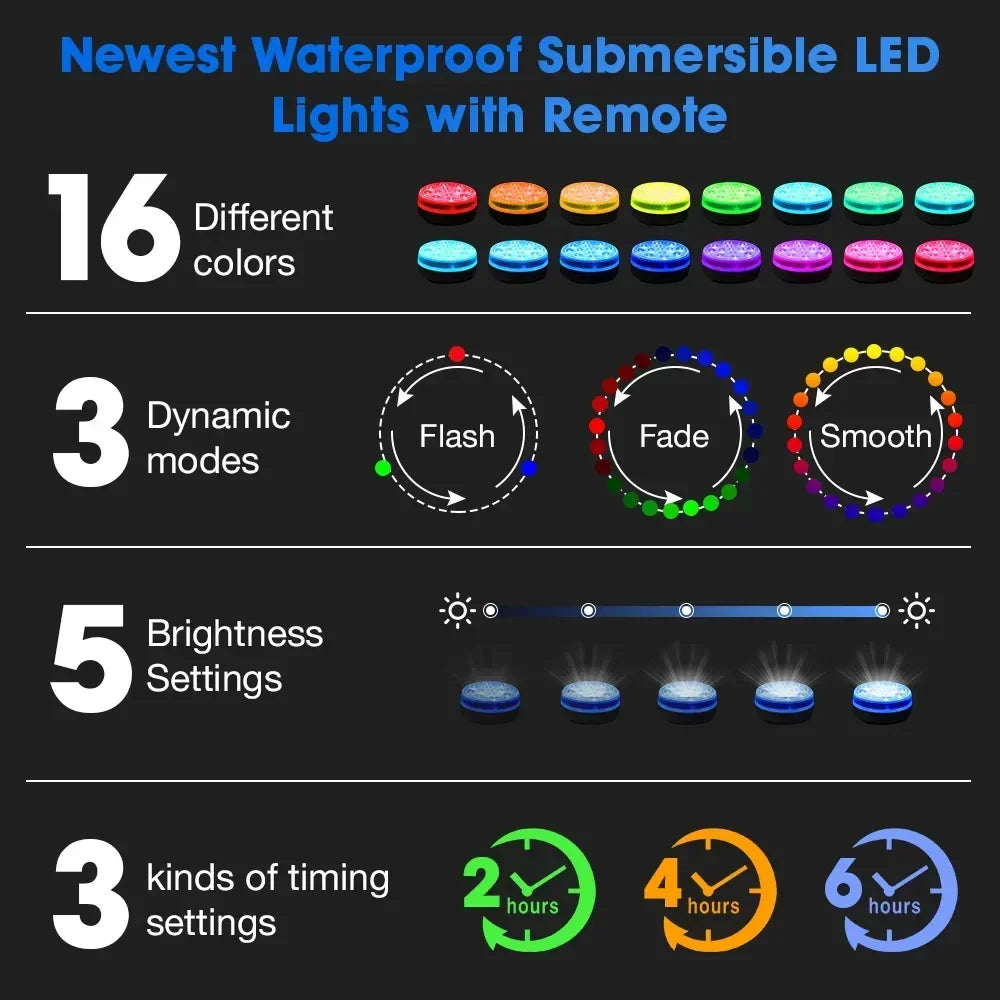 Luz sumergible para acuario de 13 LED
