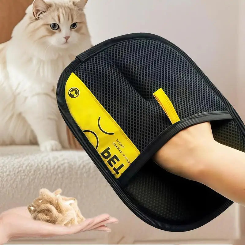 Pet Hair Remover Gloves – Grooming & De-Shedding