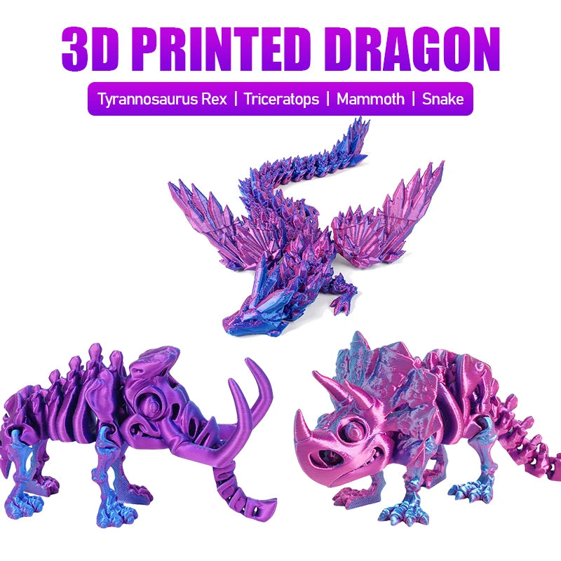 Tiranosaurio rex realista: modelo de dinosaurio articulado impreso en 3D