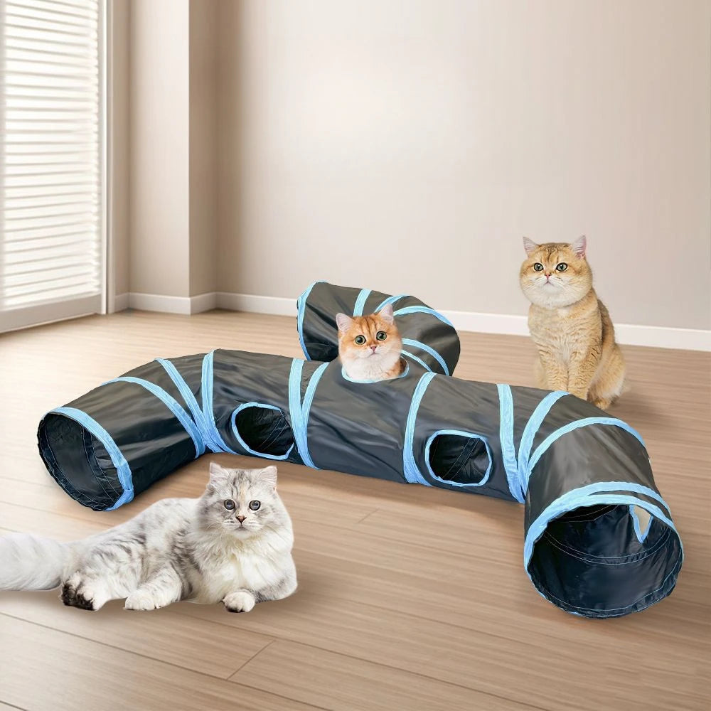 Túnel de juego plegable para gatos de 3 vías